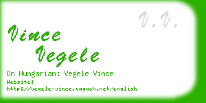 vince vegele business card